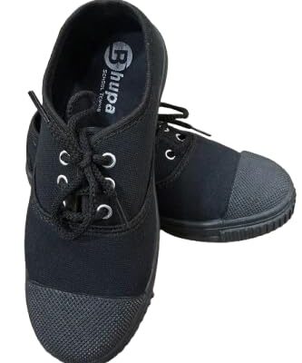 Tennis Shoe for Adult Boys and Girls | PT Canvas Uniform School Shoe | Colour Black | T-01
