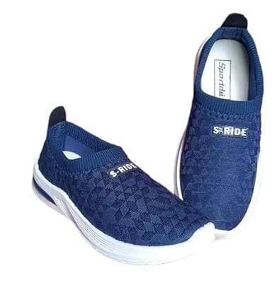 Women’s Lightweight Dark Blue Mesh Slip-On Running & Walking Shoes