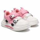 HOOH Kids Unisex Sneakers with Dual Buckle Straps for Boys and Girls Ages 18 Months to 10 Years