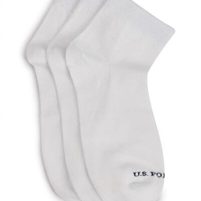 U.S. POLO ASSN. Unisex Kids U.S. POLO ASSN. Kids High-Ankle Length KS002 Cotton Stretch Socks - Pack Of 3