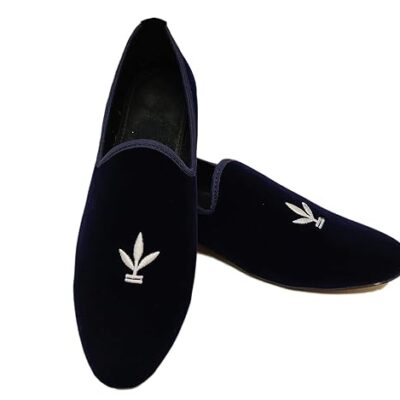 Velour India Men's Black Velvet Loafers Casual Shoes for Men & Boys