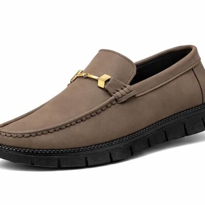 Kraasa Men’s Casual Loafers | Synthetic Leather Upper | Comfortable PU Sole | Slip-On Buckle Office, Party Shoes