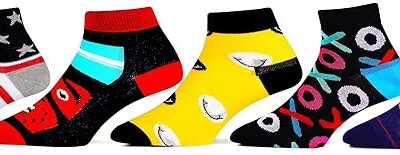 RC. ROYAL CLASS Boy's & Girl's Ankle Length Cotton & Spandex Socks (Pack of 5)(Multicolored)