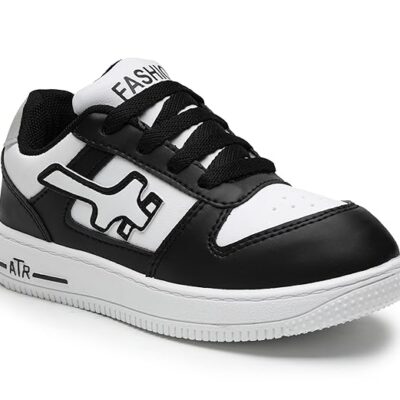 Kids Casual Lace-Up Sneaker Shoes | Suede & Faux Leather | Lightweight | Slip Resistant | Perfect for Casual Outfits