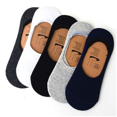 ME STORES Unisex Loafer Socks No-Show Cotton Socks Multicolored Pack of 5