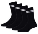 RC. ROYAL CLASS Boys & Girls Striped Organic Cotton Calf Length School Socks for Kids, Anti Odour Soft and Breathable Uniform Socks (Pack of 4 Pairs)