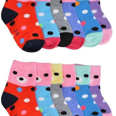 Cotton Ankle Socks For Kids Unisex Pack Of 12(7-13 YEARS)