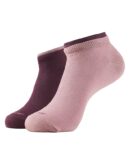 Jockey 7491 Women's Compact Cotton Stretch Solid Low Show Socks with Stay Fresh Treatment (Pack of 2)