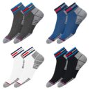 NAVYSPORT Originals Unisex Casual Cushion Cotton Ankle Socks, Assorted Combo, Pack of 4, Free Size